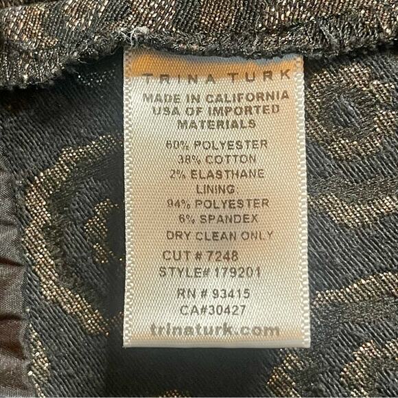 Trina Turk Black Ruffled Trumpet Mini Skirt size 6 - Picture 9 of 9